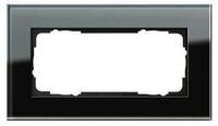 GIRA Schalter Gira Abdeckrahmen 2f.sw-glas o.Mittelsteg 100205