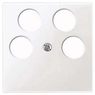 merten Merten Zentralplatte pws/gl f.Antenn.Dose 4Loch 296519...