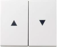 GIRA Schalter GIRA 329427 Wippe 2fach Pfeil System 55 Reinwei&szlig; seidenmatt