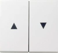 GIRA Schalter GIRA 029403 Wippe 2fach Pfeil System 55 Reinwei&szlig; gl&auml;nzend