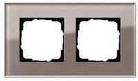 GIRA Abdeckplatte Gira Abdeckrahmen 2fach Esprit Glas Umbra 0212122