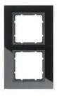Berker Abdeckplatte Berker Glasrahmen schwarz 2fach 10126616