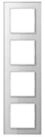 JUNG Abdeckplatte Jung Glasrahmen 4-fach aws waage/senkrecht AC 584 GL WW