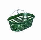 Jopa W&auml;schekorb Gartenkorb mit Draht-Klappb&uuml;gel, 15 kg oval, gr&uuml;n mit
