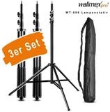 walimex pro WT-806 Lampenstativ 256cm 3er Set Lampenstativ