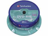 Verbatim DVD-Rohling DVD-RW 4.7 GB 4x 25er Spindel, Wiederbeschreibbar