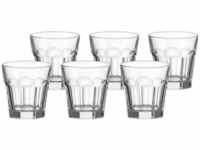 LEONARDO Glas Rock, Kalk-Natron Glas, 6 Wassergläser, Spülmaschinenfest