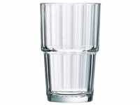 Arcoroc Tumbler-Glas Norvege, Glas gehärtet, Tumbler Trinkglas stapelbar 270ml...