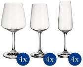 Villeroy & Boch Gl&auml;ser-Set Ovid Wein- und Sektgl&auml;ser 12er Set, 12-tlg., Glas