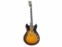 Ibanez Halbakustik-Gitarre, AS John Scofield JSM10-VYS Vintage Yellow Sunburst,...