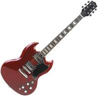 Rocktile E-Gitarre Pro S-Red E-Gitarre Heritage Cherry, Double Cut, Lindenholz Korpus