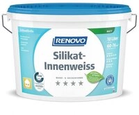 Renovo Wandfarbe Renovo Silikat Innenweiss matt 10,0 Ltr. f&uuml;r Allergiker geeignet