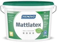 Renovo Wandfarbe RENOVO Mattlatex DIN EN 13 300 10,0L weiss