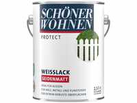 SCHÖNER WOHNEN FARBE Lack Protect Weisslack, 2,5 Liter, weiß, ideal für...