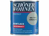 SCHÖNER WOHNEN FARBE Lack Protect Buntlack, 750 ml, silbergrau RAL 7001,...