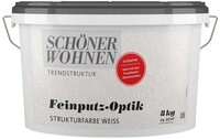SCH&Ouml;NER WOHNEN FARBE Wandfarbe Sch&ouml;ner Wohnen Feinputz-Optik extrafein 8,0 kg wei&szlig;