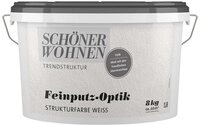 SCH&Ouml;NER WOHNEN FARBE Wandfarbe Sch&ouml;ner Wohnen Feinputz-Optik fein 8,0 kg wei&szlig;,