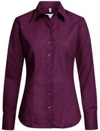 GREIFF Langarmbluse Greiff Corporate Bluse Damen BASIC Regular-Fit Brombeere