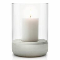 blomus Kerzenhalter Calma Windlicht L Hellgrau