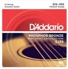 Daddario Saiten, (A-Git.Saiten 12-52 12-String EJ39 Phosphor Bronze), A-Git.Saiten