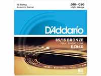 Daddario Saiten, EZ940 10-50 12-string 85/15 American Bronze Light -...