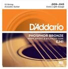 Daddario Saiten, (EJ41 09-45 12-string Phosphor Bronze Extra Light), EJ41 09-45