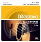 Daddario Saiten, EJ14 12-56 80/20 Bronze Light Top Medium Bottom -