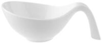Villeroy & Boch Schale Flow Bol mit Griff 0,6 l, Premium Porcelain, (Bowls)
