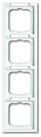 Busch-Jaeger Abdeckplatte Busch-Jaeger Rahmen 4-fach stws, senk.Beschrift...