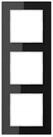 JUNG Schalter Jung Glasrahmen 3-fach sw waage/senkrecht AC 583 GL