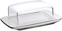 WMF Butterdose LOFT, 18 x 9 cm, mit transparentem Deckel, Cromargan Edelstahl...