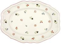 Villeroy & Boch Servierplatte Petite Fleur Platte oval 37 cm, Premium Porcelain,