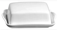Ritzenhoff & Breker Butterdose Butterdose aus Porzellan zeitloses Design weiss,