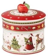 Villeroy & Boch Vorratsdose Winter Bakery Delight kleine Geb&auml;ckdose, Porzellan,
