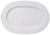 Villeroy & Boch Signature Servierplatte White Pearl Platte oval 35cm, Porzellan,