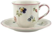 Villeroy & Boch Espressotasse Petite Fleur Espressotasse mit Untertasse 80 ml,