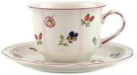Villeroy & Boch Cappuccinotasse Petite Fleur Fr&uuml;hst&uuml;ckstasse mit Untertasse...