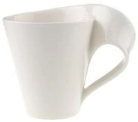 Villeroy & Boch Becher New Wave Caffe Becher mit Henkel 0,3&nbsp;l, Premium Porcelain