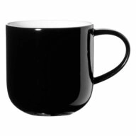 ASA SELECTION Becher COPPA Henkelbecher schwarz 0,4 l, Porzellan, Geschirr