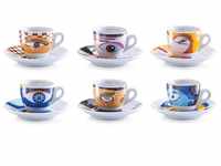 Zeller Keramik Magic Eyes Espresso Set 12-tlg.