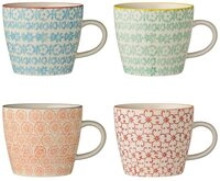 Bloomingville Becher Bloomingville Carla Becher Rot 300 ml Steingut 4er Set,...