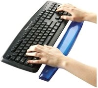 FELLOWES Tastatur-Handballenauflage Fellowes Crystal Handgelenkauflage, blau -