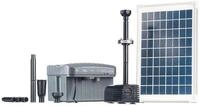 Heissner Springbrunnenpumpe Heissner Solar-Teichpumpen-Set 750 l/h mit LED