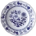 Hutschenreuther Suppenteller Blau Zwiebelmuster Suppenteller m. Fahne 23 cm, Teller