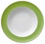 Thomas Porzellan Suppenteller Sunny Day Apple Green Suppenteller 23 cm, Teller Tief