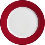 Ritzenhoff & Breker Speiseteller Teller flach Serie Doppio 27 cm Rot Porzellan,...