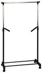 HAKU Kleiderst&auml;nder Rollgarderobe, B 81 x H 100 cm, Schwarz, Kunststoff, Metall,