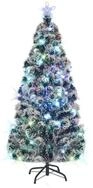 vidaXL LED Baum Vorbeleuchteter Weihnachtsbaum mit St&auml;nder und LED 180 cm Glasfaser