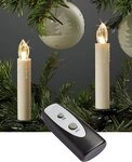 Hellum LED-Christbaumkerzen, Wei&szlig; 10 St&uuml;ck IP20 Batteriebetrieben mit Leuchtmittel