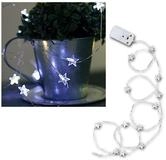 STAR TRADING LED-Lichterkette LED Batterie-Lichterkette "String" 12 wei&szlig;e Sterne